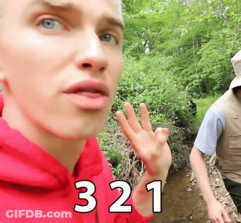 Man In Red Hoodie With Number 321 GIF