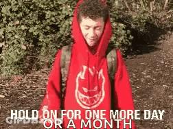 Man In Red Hoodie With Spitfire Logo GIF
