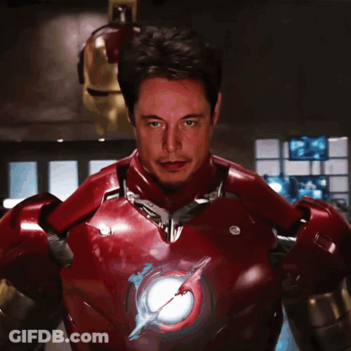 Man In Red Iron Man Suit GIF