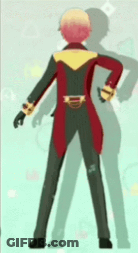 Man In Red Jacket And Black Pants Dancing GIF