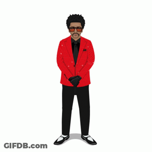Man In Red Jacket And Black Pants With Hands Folded GIF