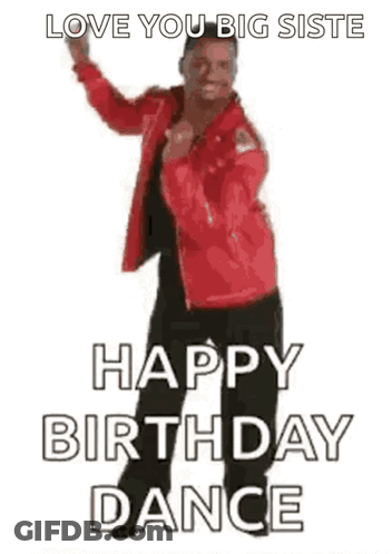 Man In Red Jacket Dancing Happy Birthday Dance GIF