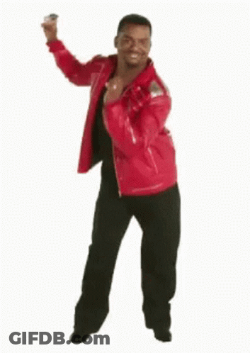 Man In Red Jacket Dancing Happy GIF