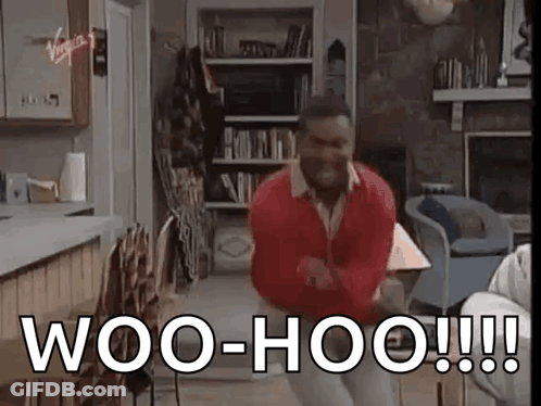 Man In Red Jacket Dancing Woo-Hoo GIF