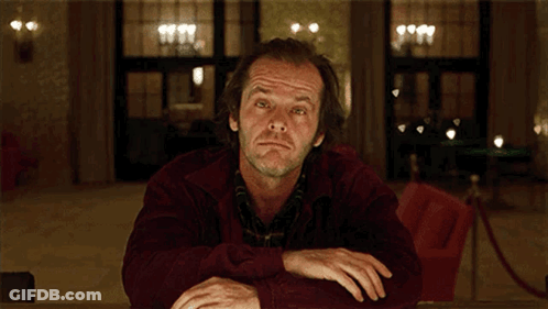 Man In Red Jacket Laughing With Mouth Open GIF