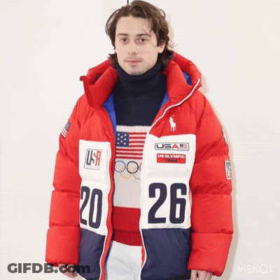 Man In Red Jacket Number 26 GIF
