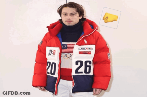 Man In Red Jacket Number 26 GIF