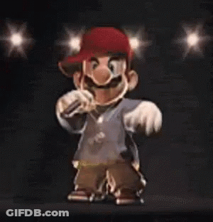 Man In Red Jacket Raising Fist With Microphone GIF