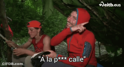 Man In Red Jacket Saying A La P ** Calle GIF