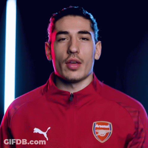 Man In Red Jacket Saying Arsenal GIF