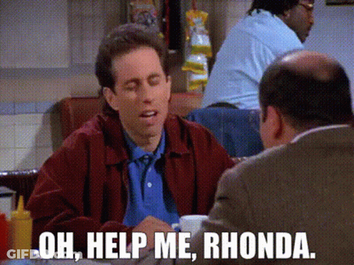 Man In Red Jacket Saying Help Me Rhonda GIF