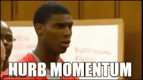 Man In Red Jacket Says Hurb Momentum In Courtroom GIF