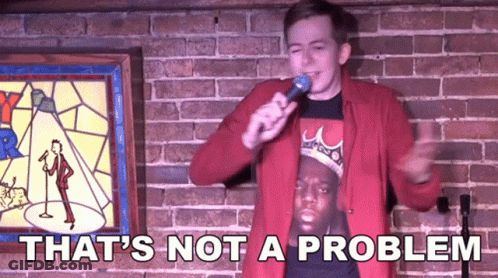 Man In Red Jacket Says That's Not A Problem GIF
