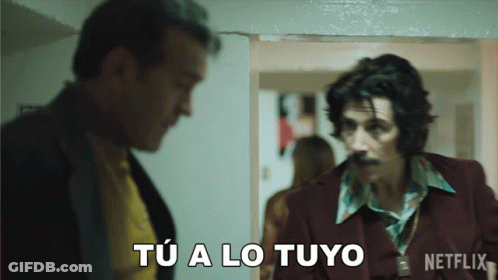 Man In Red Jacket Says Tu A Lo Tuyo GIF
