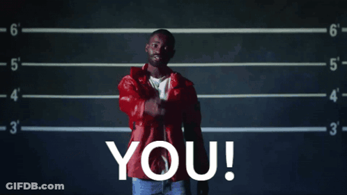 Man In Red Jacket Says You At Police Lineup GIF