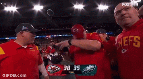 Man In Red Jacket Scoreboard 38 35 Final GIF