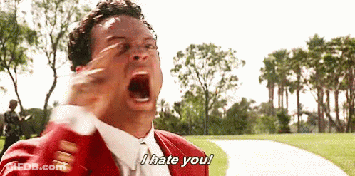 Man In Red Jacket Screaming I Hate You GIF