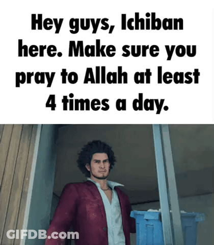 Man In Red Jacket Sign Hey Guys Ichiban Here GIF
