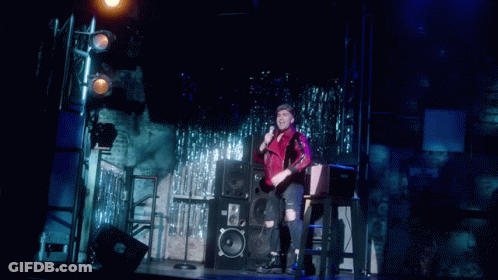 Man In Red Jacket Singing GIF