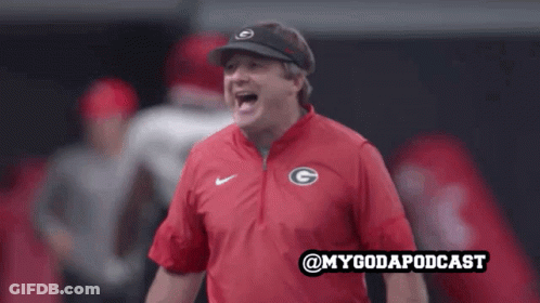Man In Red Jacket With G On Front GIF