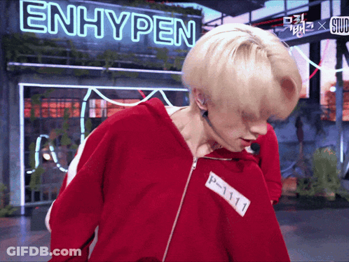 Man In Red Jacket With Name Tag P1111 GIF