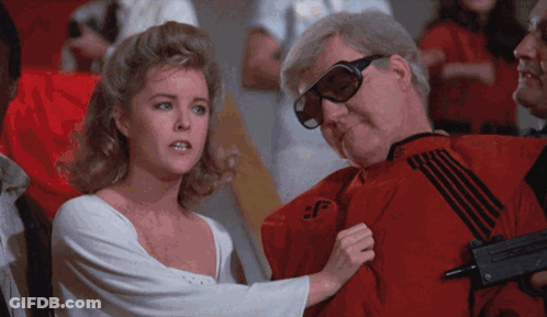 Man In Red Jacket With SP GIF