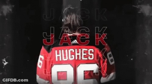 Man In Red Jersey Jack Hughes GIF