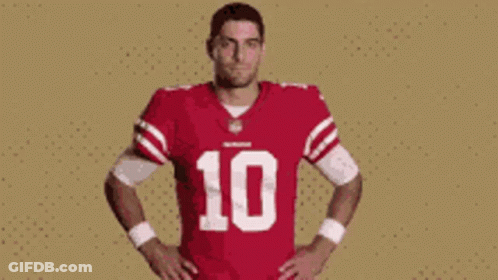 Man In Red Jersey Number 10 GIF