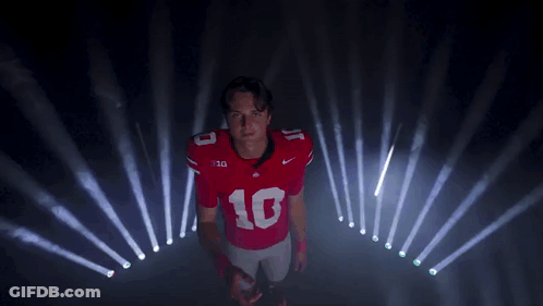 Man In Red Jersey Number 10 GIF