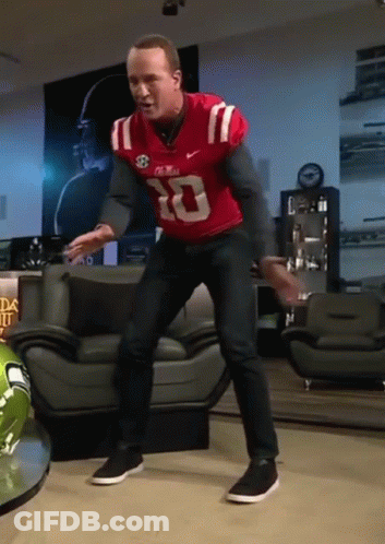 Man In Red Jersey Number 10 Dancing GIF