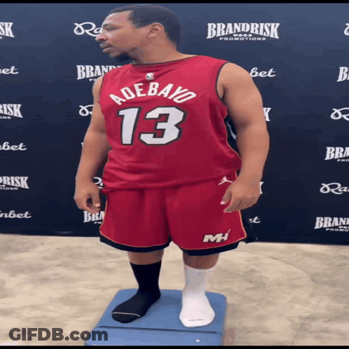 Man In Red Jersey Number 13 GIF