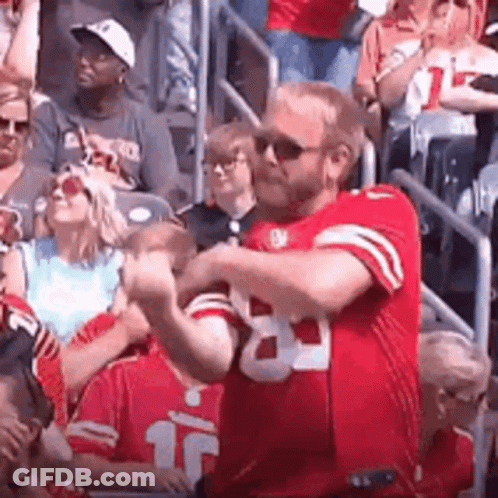 Man In Red Jersey Number 28 Dancing GIF