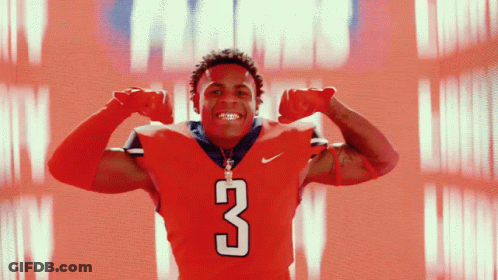 Man In Red Jersey Number 3 GIF