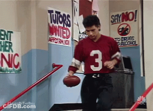 Man In Red Jersey Number 3 Running With Football GIF