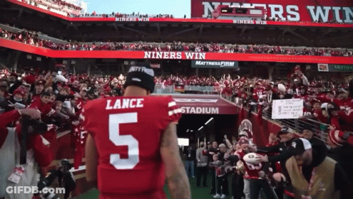 Man In Red Jersey Number 5 GIF