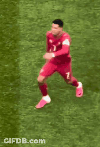 Man In Red Jersey Number 7 GIF