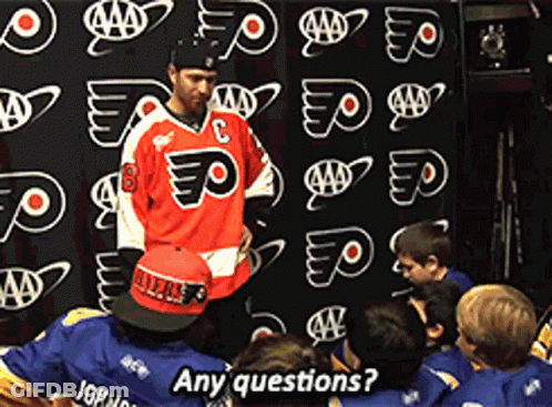 Man In Red Jersey Number 8 Asking Kids Questions GIF