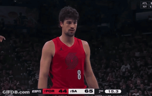 Man In Red Jersey Number 8 GIF