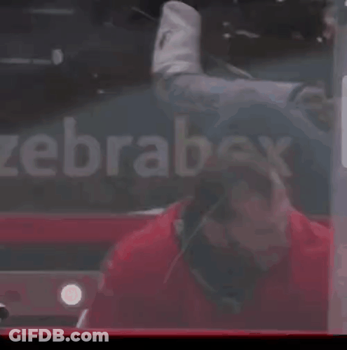 Man In Red Jersey Number 9 GIF