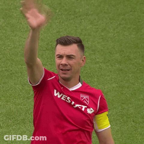 Man In Red Jersey Saying Wes Jet GIF