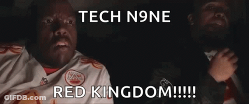 Man In Red Kingdom Jersey Saying Tech N9ne GIF