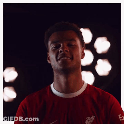 Man In Red LFC Shirt GIF