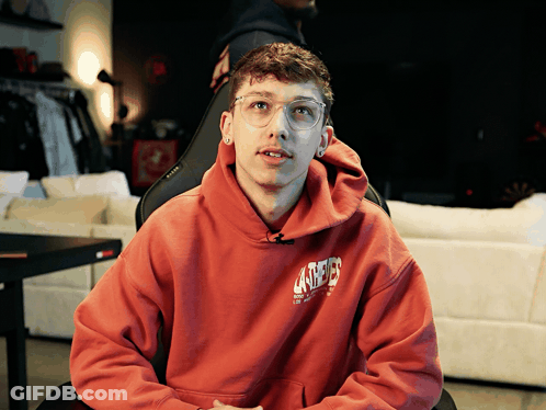 Man In Red Los Angeles Hoodie GIF