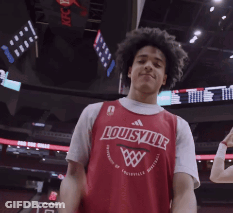 Man In Red Louisville Jersey GIF