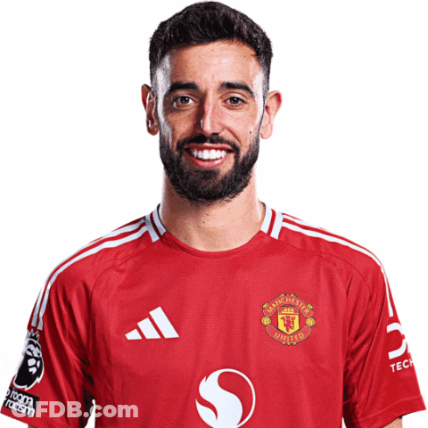 Man In Red Manchester United Jersey Smiling GIF