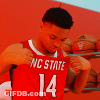 Man In Red NC State Jersey 14 GIF