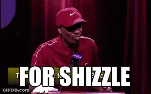 Man In Red Nike Hat Says For Shizzle At Podium GIF