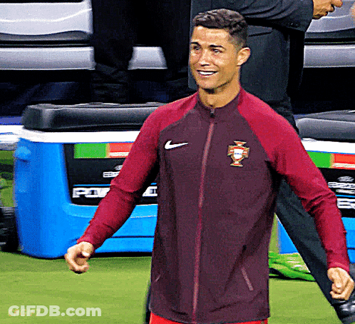 Man In Red Nike Jacket Soccer Field GIF