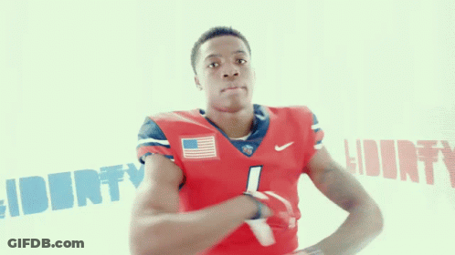 Man In Red Nike Jersey Number 1 GIF