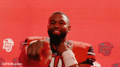 Man In Red Nike Jersey Number 1 GIF
